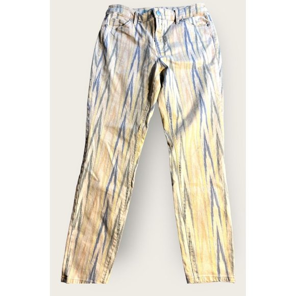 Ann Taylor Loft Pants Womens Striped 27/4 Curvy Skinny Ankle - Picture 1 of 6